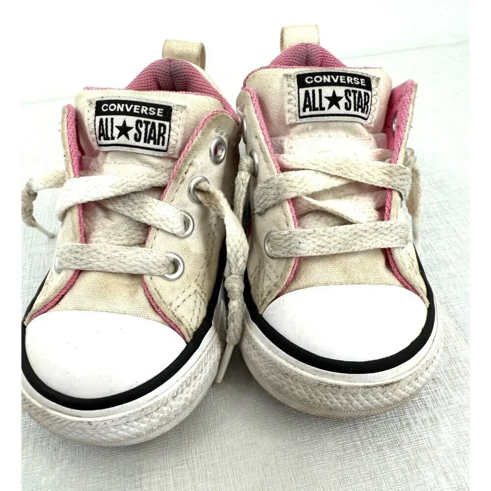 Converse Girls Toddler Floral Daisy Embroidered Tennis Shoes Size 5